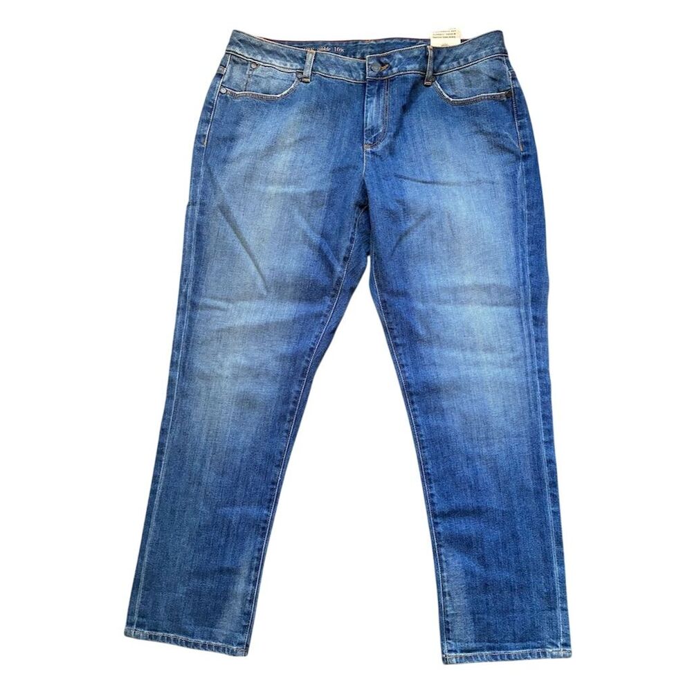 Talbots Signature Women's Plus Size 16 W Ankle Denim Jeans‎ Blue NWT